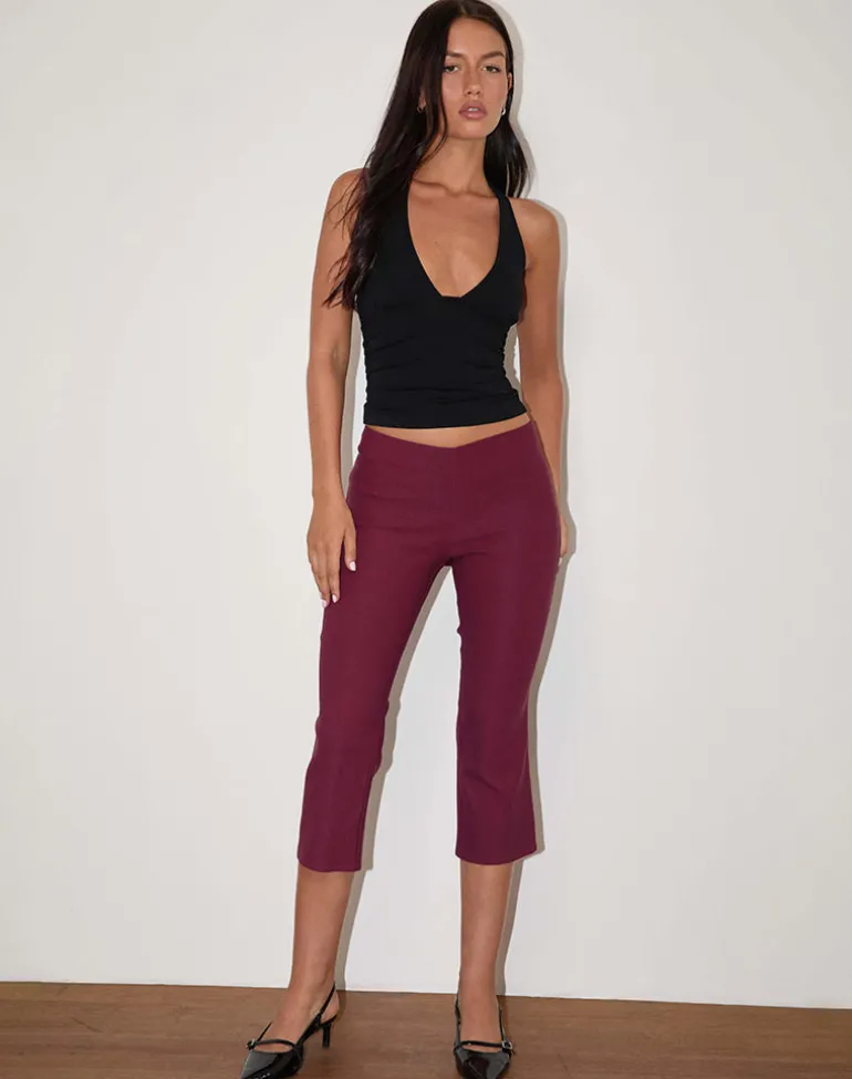 Kila Capri Trousers in Tailoring Burgundy