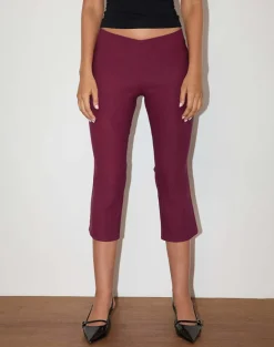 Kila Capri Trousers in Tailoring Burgundy