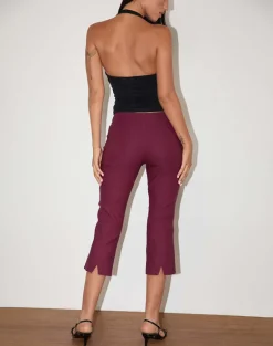 Kila Capri Trousers in Tailoring Burgundy