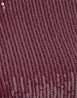 Kimberly Mini Dress in Clear Sequin Maroon