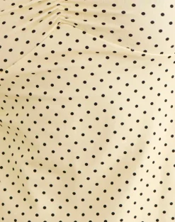 Kindos Halter Top in Butter Yellow with Micro Polka Dots
