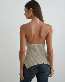 Kiwari Top in Waffle Knit Stone