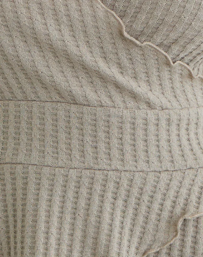 Kiwari Top in Waffle Knit Stone