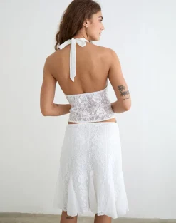 Kopa Top in Floral Lace White