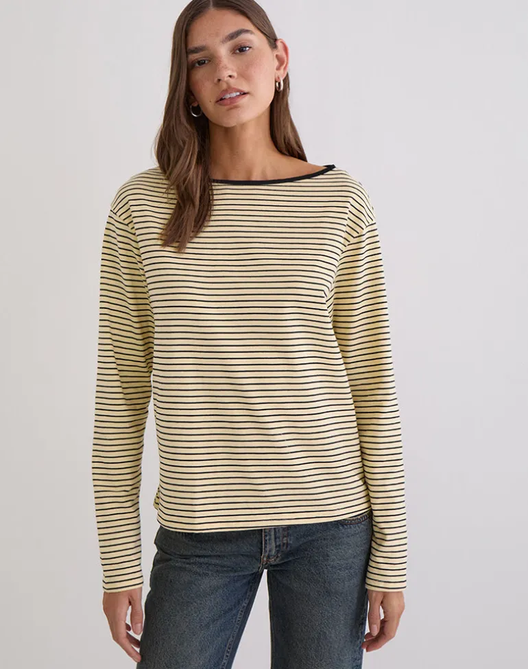 Kumiko Long Sleeve Top in Jersey Yellow and Black