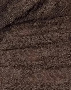 Kylo Halter Top in Jacquard Knit Dark Brown