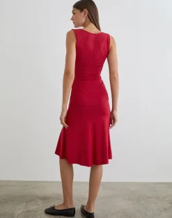 Laluma Midi Dress in Adrenaline Red