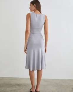 Laluma Midi Dress in Lilac Grey