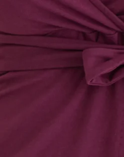 Lamae Wrap Top in Deep Purple