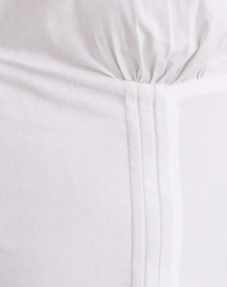 Lasily V Neck Corset Top in White