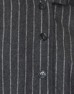 Lastika Jacket in Charcoal Pinstripe