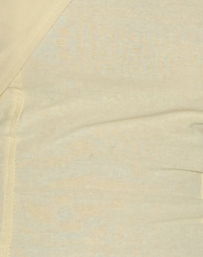 Lasy Linen Wrap Halterneck Top in Lemon