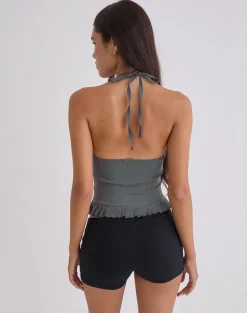 Lavena Top in Tailoring Slate Grey