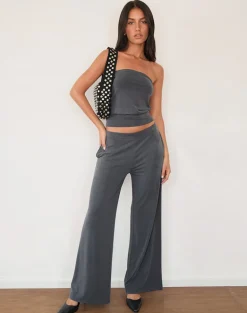 Leocadia Bandeau Top in Dark Grey