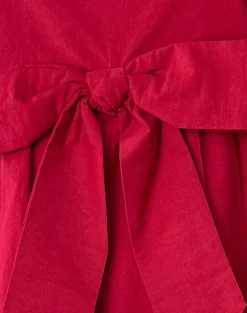 Leshiana Mini Dress in Poplin Adrenaline Red