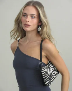 Letris Top with Beads in Cupro Ocean Storm