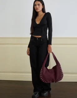 Levard Long Sleeve Top with Drape in Jersey Black