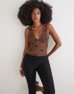 Lihat Top in Big Polka Brown