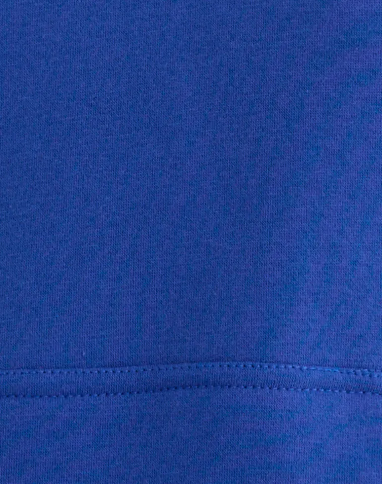 Lingwu Hoodie in Cobalt Blue with Buttermilk Binding