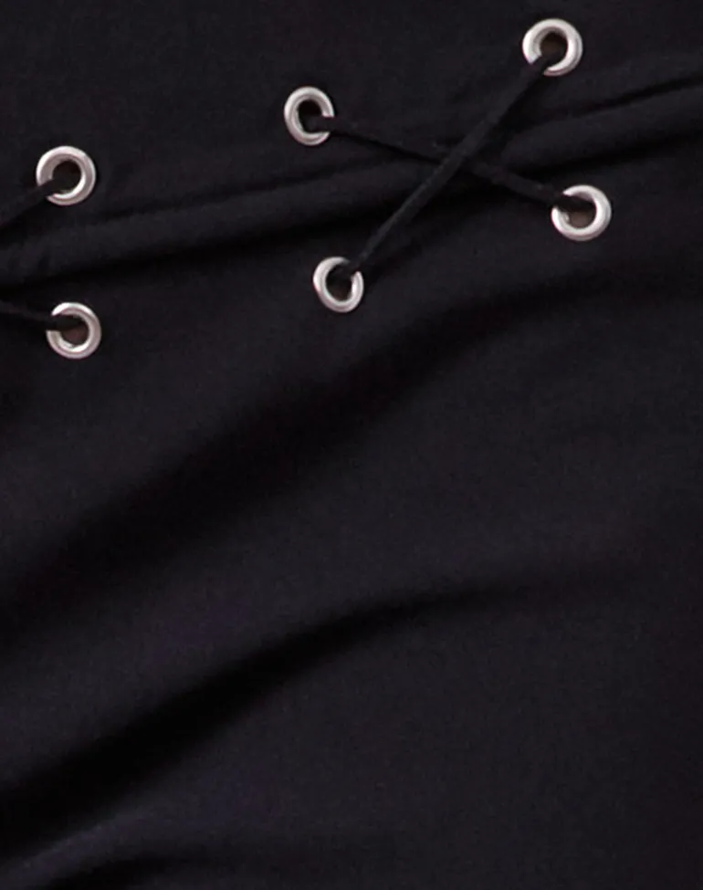 Lirina Lace Up Trouser in Tailoring Black
