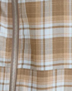 Lirren Hooded Top in Tailoring Check Brown