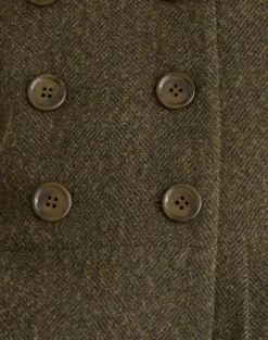 Locarti Coat in Herringbone Olive