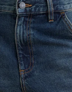 Low Rise Cinch Twisted Seam Jean in Dirty Green