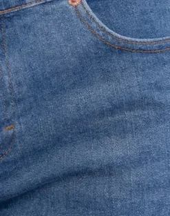 Low Rise Denim Hot Pants in Bay Blue