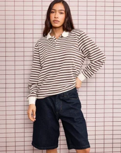 Low Rise Denim Skater Short in Indigo