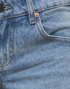 Low Rise Parallel Jeans In Bright Blue Used