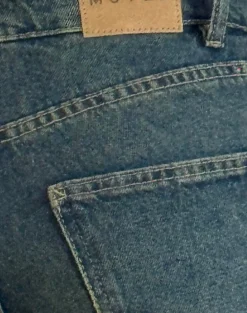 Low Rise Parallel Jeans in Bright Blue