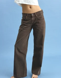 Low Rise Parallel Jeans in Dark Chocolate