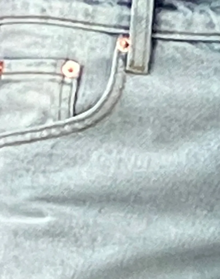 Low Rise Parallel Jeans In Extreme Light Wash Blue