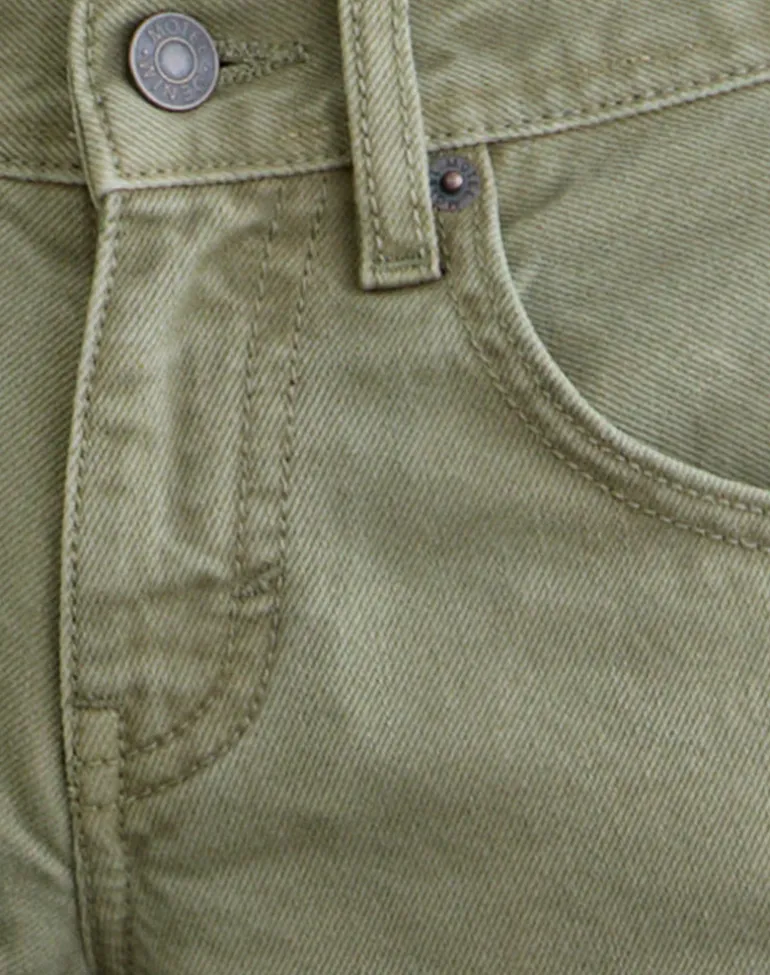 Low Rise Parallel Jeans in Fern Green