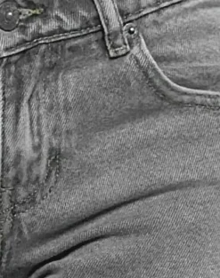 Low Rise Parallel Jeans in Grey Wash