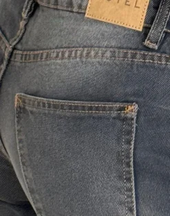 Low Rise Parallel Jeans in Grey Used Bleach