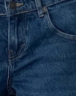 Low Rise Parallel Jeans in Mid Blue Used