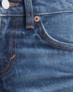 Low Rise Parallel Jeans in Timeworn Blue