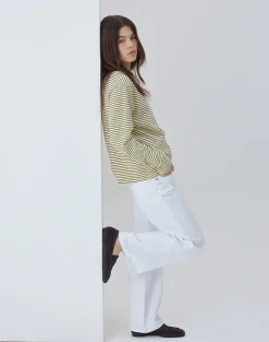 Low Rise Parallel Jeans in True White