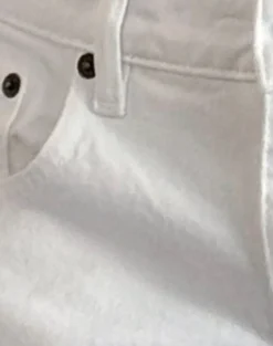 Low Rise Parallel Jeans in True White