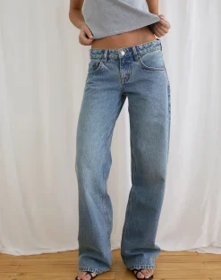 Low Rise Parallel Jeans in True Blue
