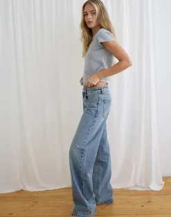 Low Rise Parallel Jeans in True Blue