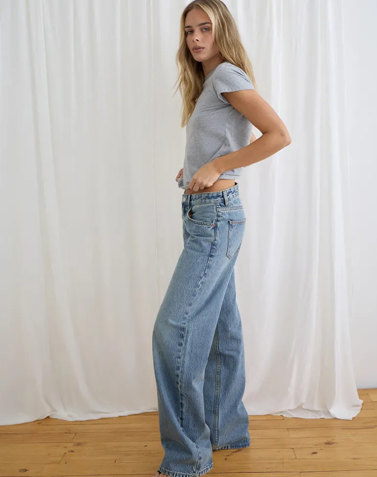 Low Rise Parallel Jeans in True Blue