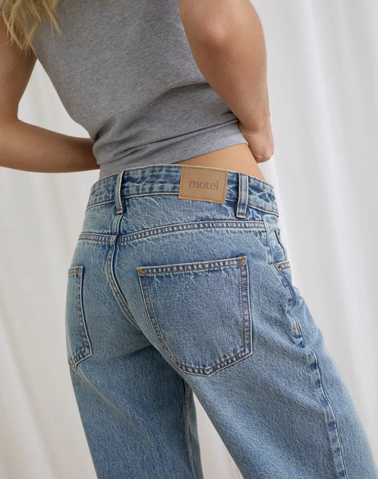 Low Rise Parallel Jeans in True Blue