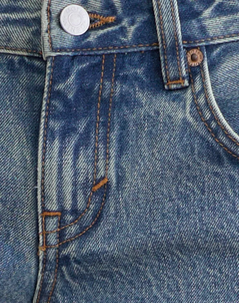Low Rise Parallel Jeans in True Blue