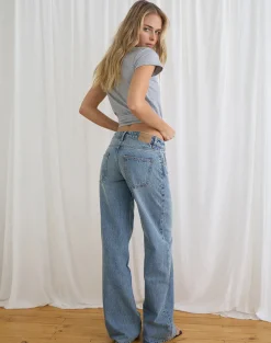 Low Rise Parallel Jeans in True Blue