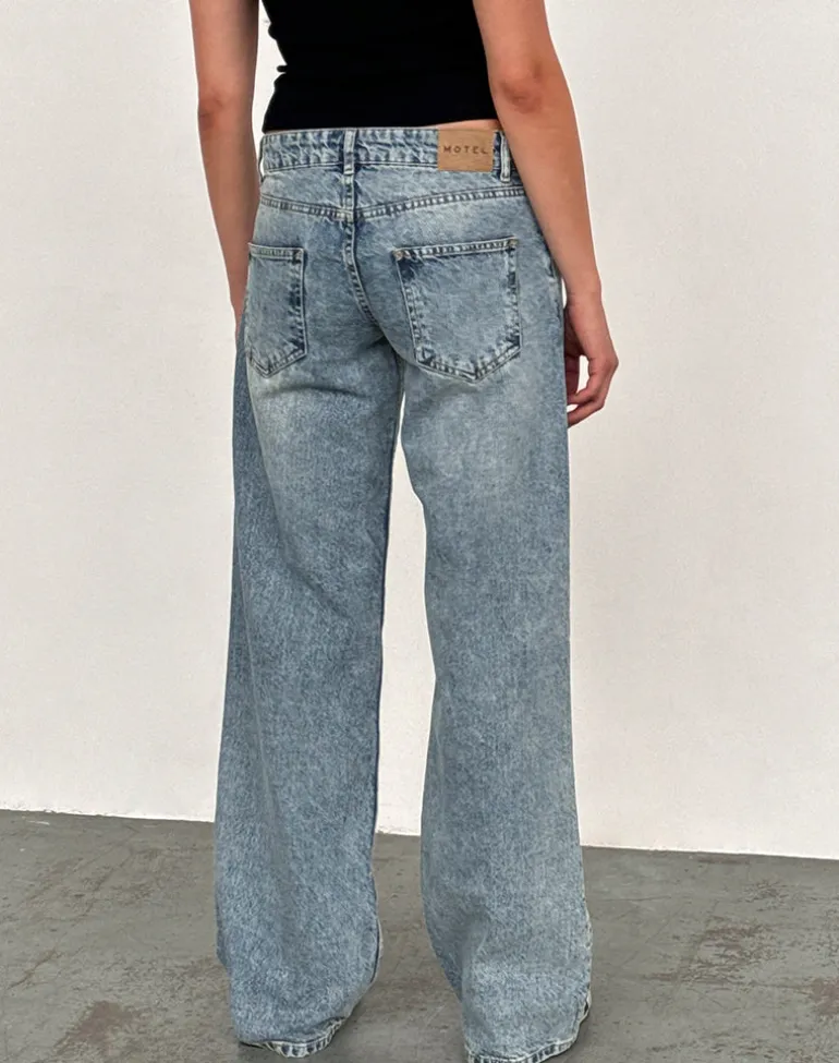 Low Rise Parallel Jeans in Vintage Blue Wash