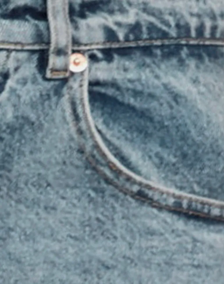 Low Rise Parallel Jeans in Vintage Blue Wash
