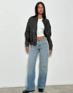 Low Rise Parallel Jeans in Vintage Bleach