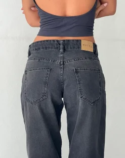 Low Rise Parallel Jeans in Vintage Black